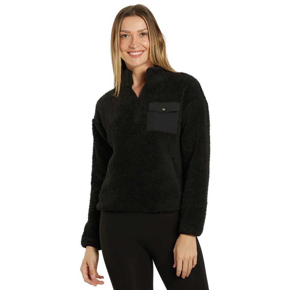 Abercrombie & Fitch Soft AF Sherpa Half-Zip Pullover Fleece Sweater - Size M